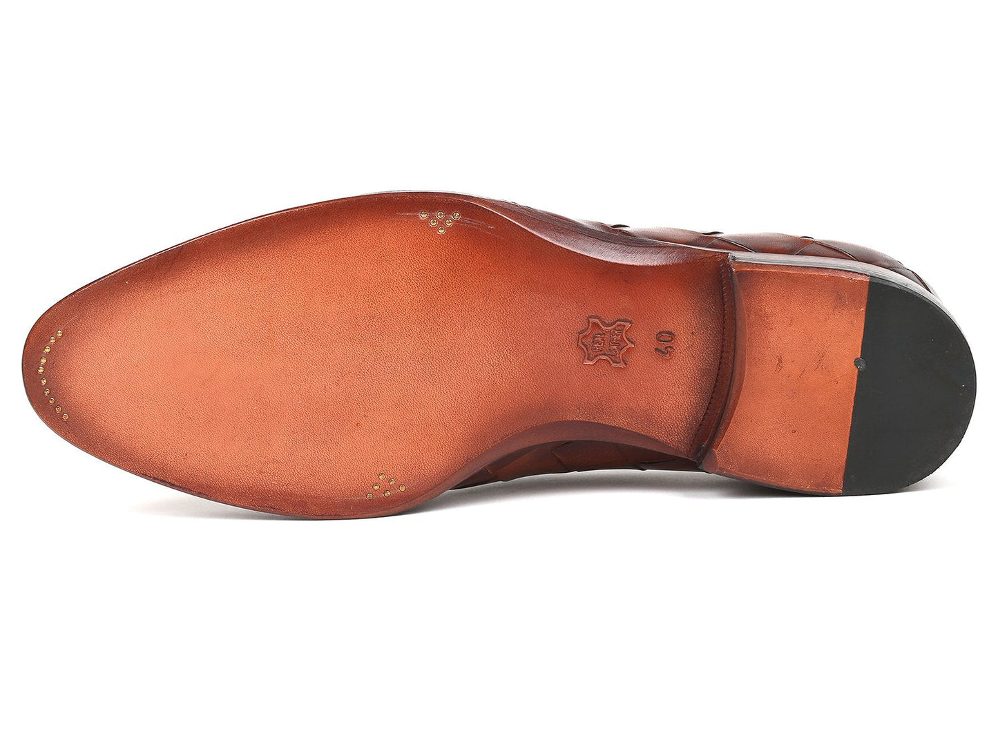 Paul Parkman Men's Big Braided Tassel Loafers Brown  (ID#6623-BRW)