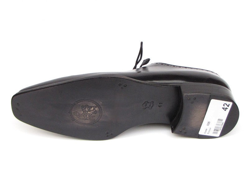 Paul Parkman Men's Plain Toe Oxfords Whole-cut Black (ID#025-BLK)